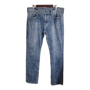 True Religion Jeans Men 38 Blue Ricky No Flap Relaxed Straight Hip Hop Y2K Baggy